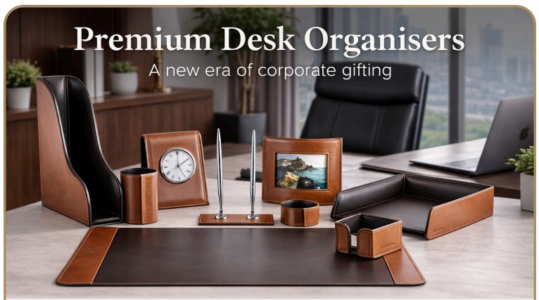 Leather Desk Organizer Set – Complete Leather Desk Organizer Set for Office Use